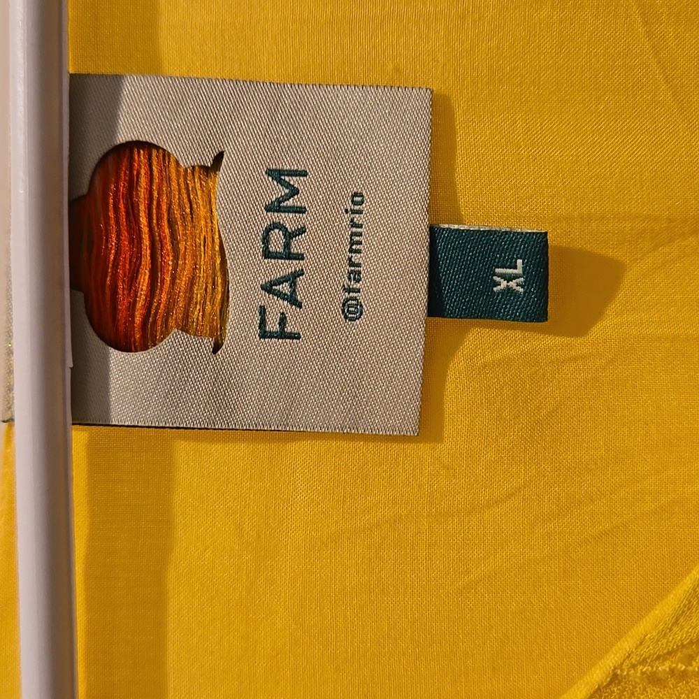 FARM Rio Sunflower Yellow Ruffle Mini Dress - Picture 2 of 6